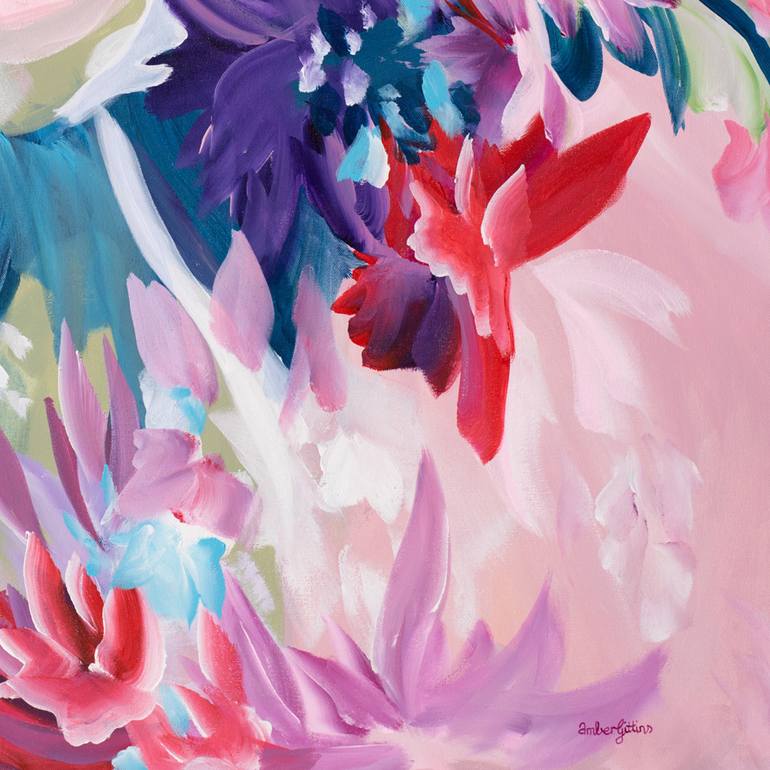 Original Abstract Floral Painting by Amber Gittins