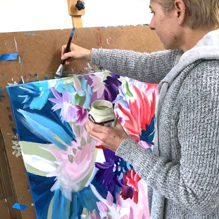 Original Abstract Floral Painting by Amber Gittins