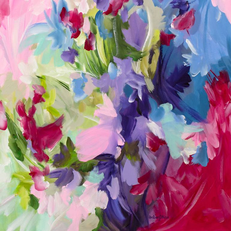 Original Abstract Floral Painting by Amber Gittins