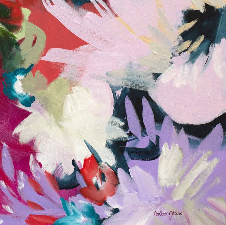 Original Abstract Floral Painting by Amber Gittins