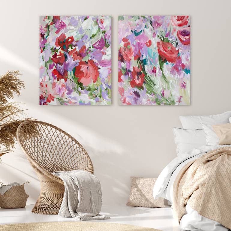 Original Abstract Floral Painting by Amber Gittins