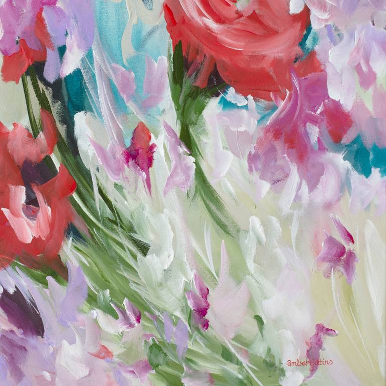 Original Abstract Floral Painting by Amber Gittins