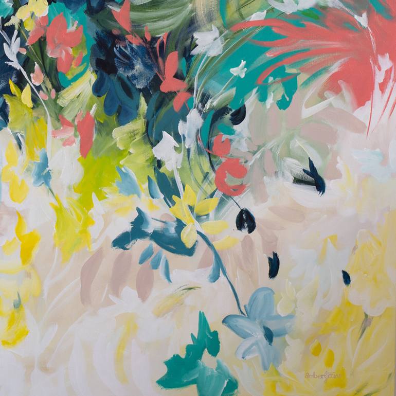 Original Abstract Floral Painting by Amber Gittins