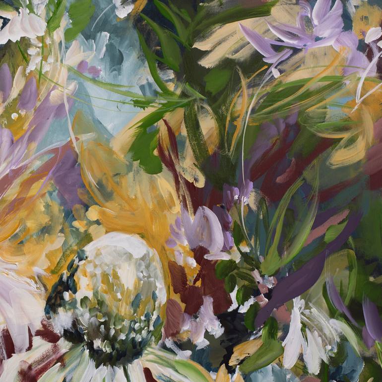 Original Impressionism Floral Painting by Amber Gittins