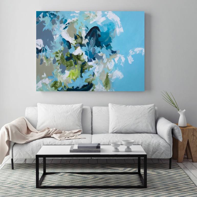 Original Abstract Beach Painting by Amber Gittins