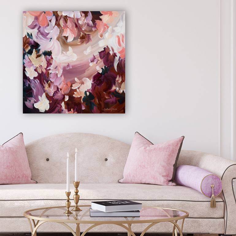 Original Abstract Expressionism Floral Painting by Amber Gittins