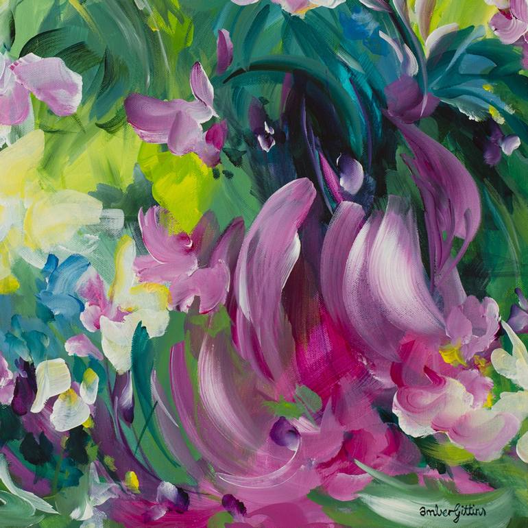 Original Abstract Floral Painting by Amber Gittins