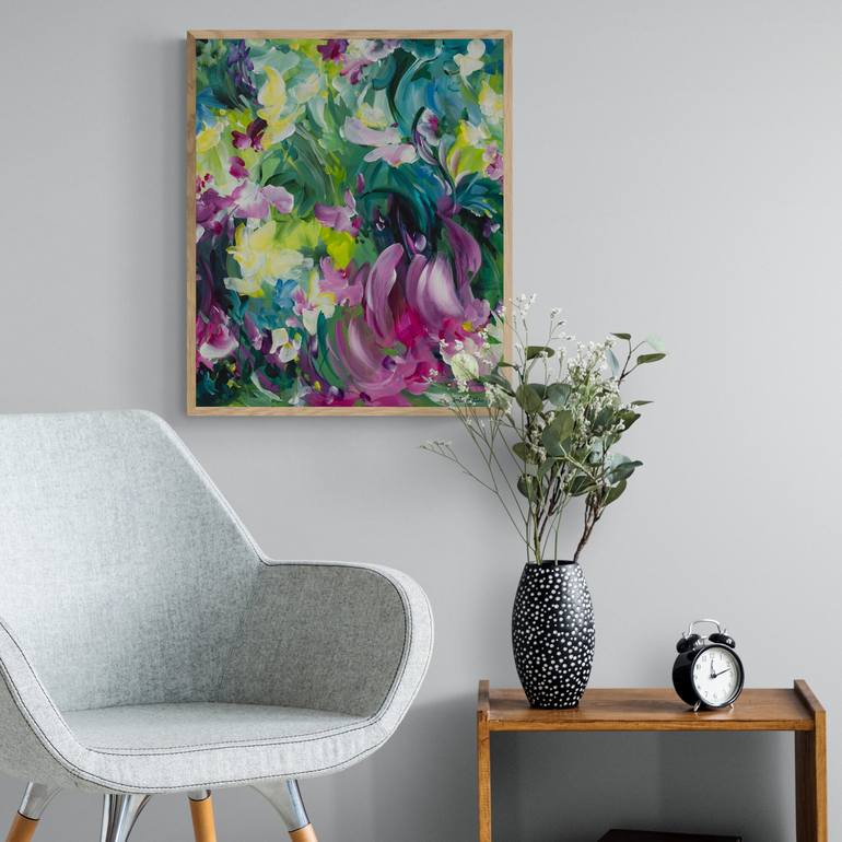 Original Abstract Floral Painting by Amber Gittins