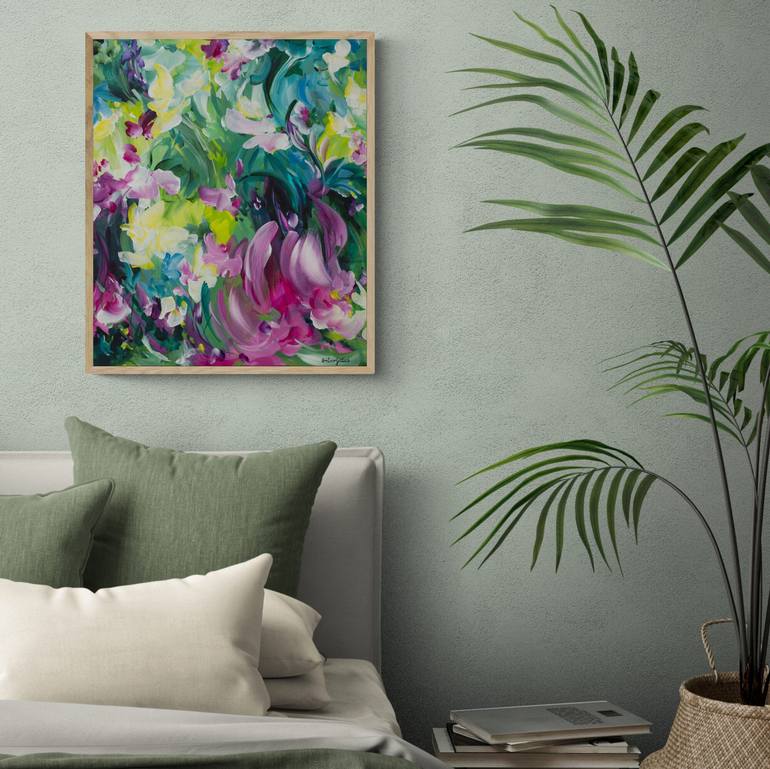 Original Abstract Floral Painting by Amber Gittins