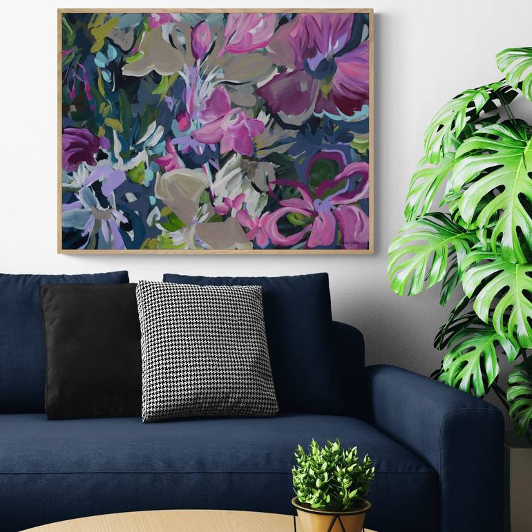Original Abstract Expressionism Floral Painting by Amber Gittins