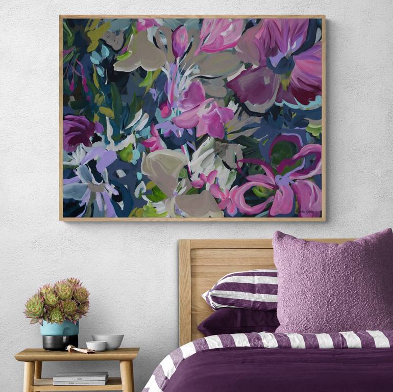 Original Abstract Expressionism Floral Painting by Amber Gittins