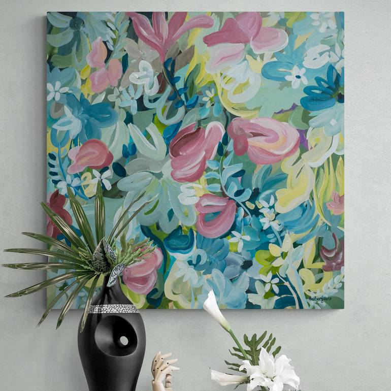 Original Impressionism Floral Painting by Amber Gittins