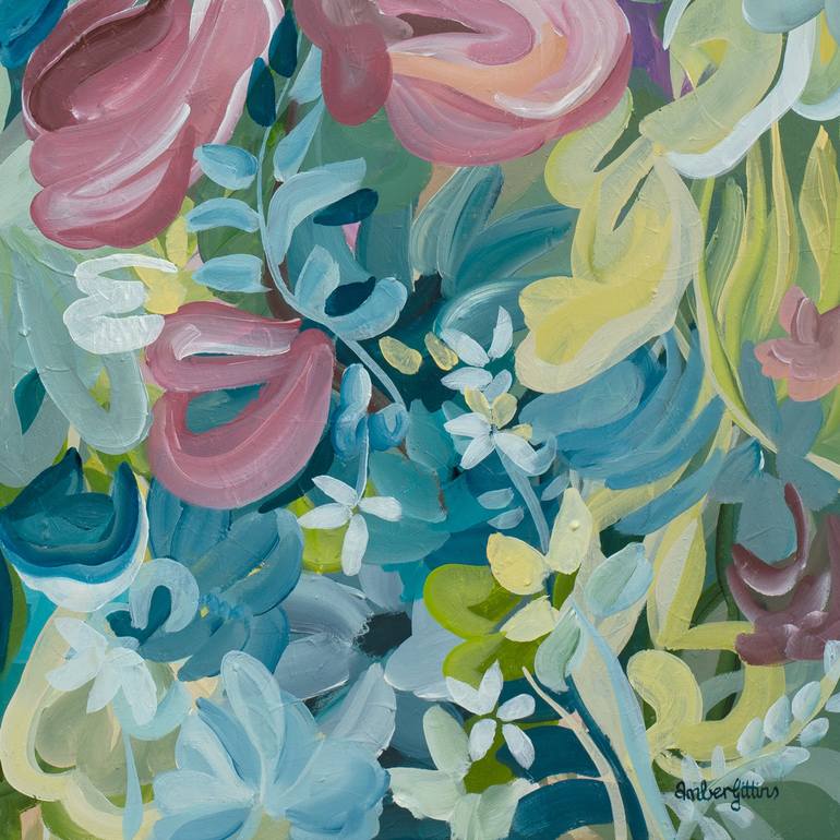 Original Impressionism Floral Painting by Amber Gittins