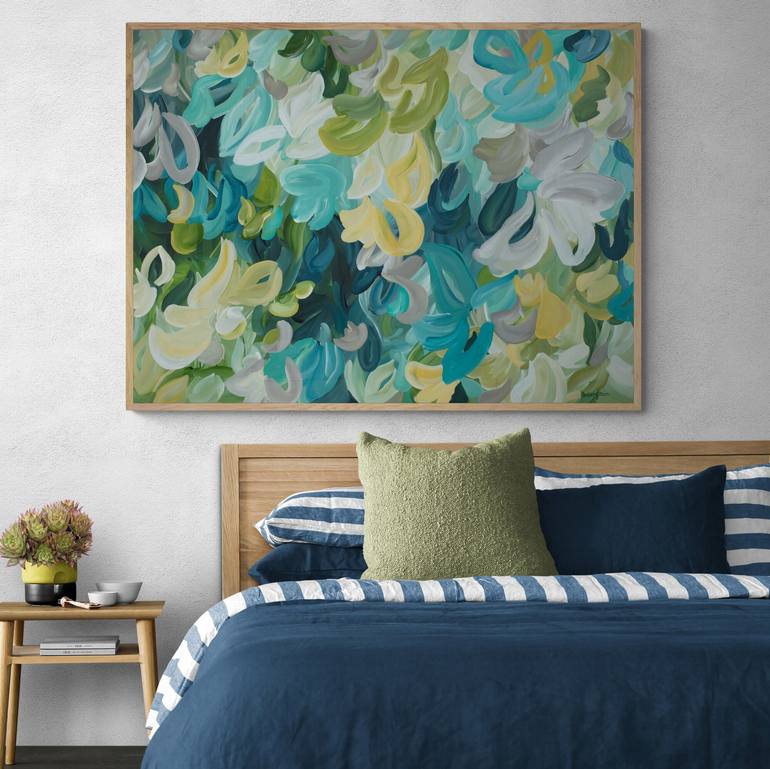 Original Abstract Beach Painting by Amber Gittins