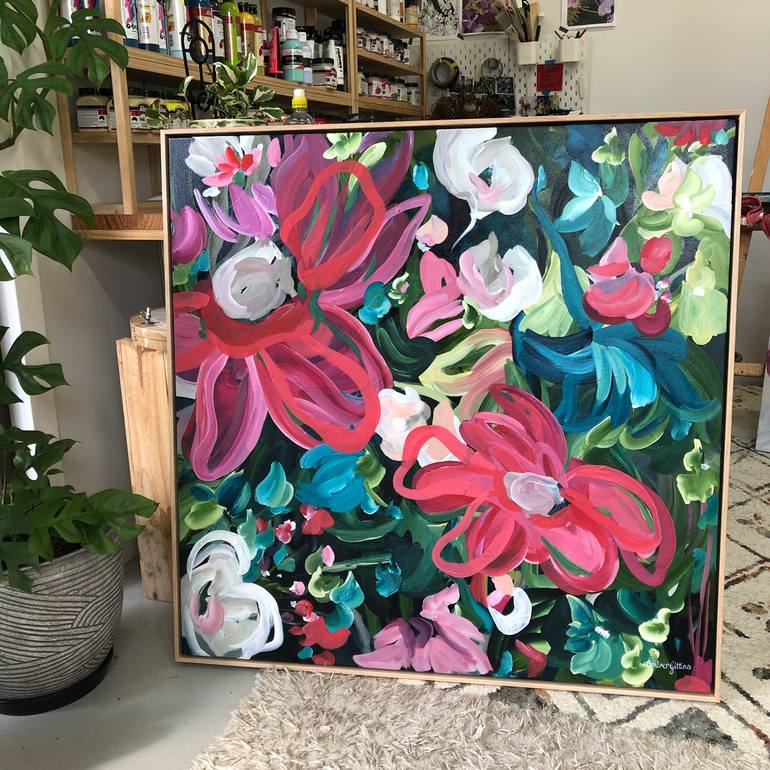 Original Abstract Expressionism Botanic Painting by Amber Gittins