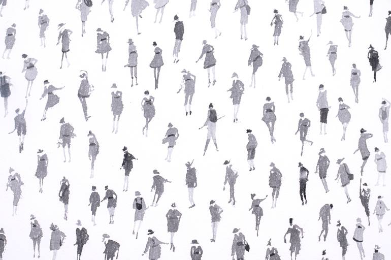 Original Minimalism Abstract Painting by Juana Cespedes