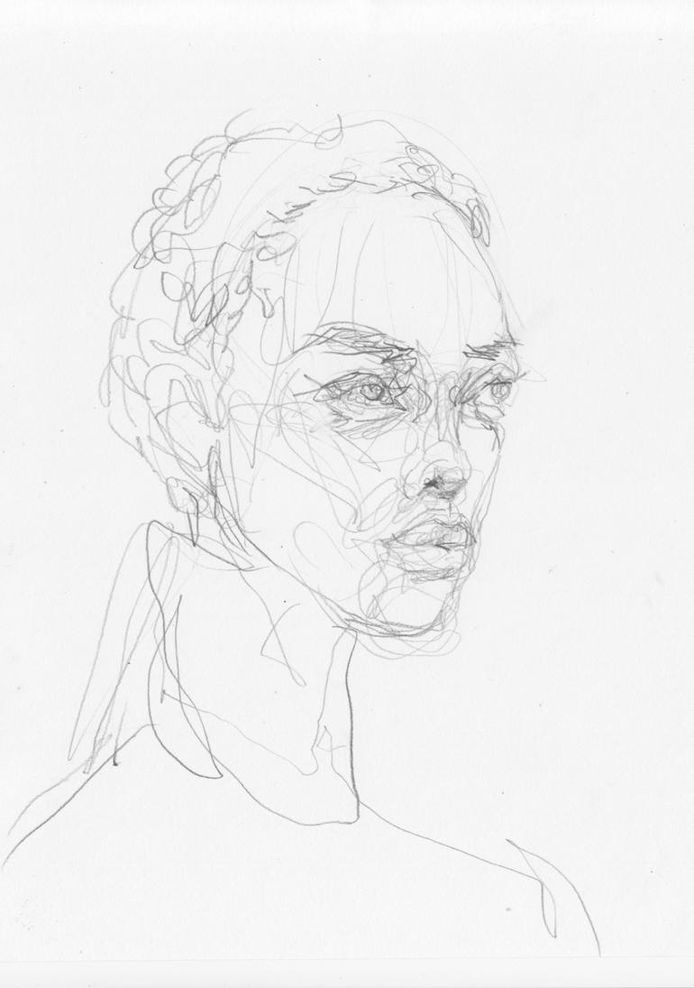 A face Drawing by Mika Tamori | Saatchi Art