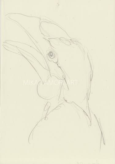 Original Abstract Animal Drawings by Mika Tamori
