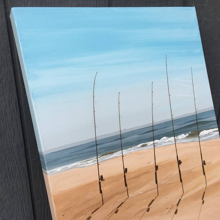 Original Illustration Beach Painting by Russell Phillips