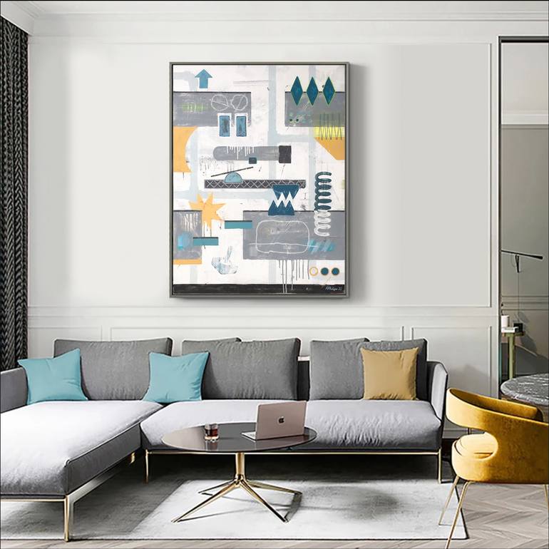Original Illustration Abstract Painting by Russell Phillips