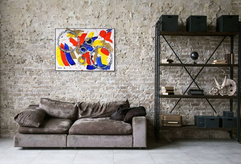 Original Abstract Expressionism Abstract Painting by Yuriy Tsybenko