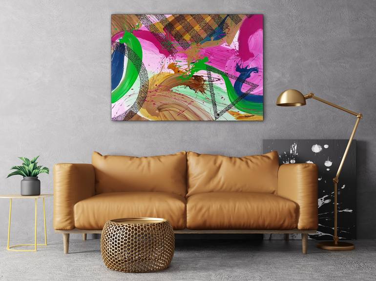 Original Abstract Expressionism Abstract Painting by Yuriy Tsybenko