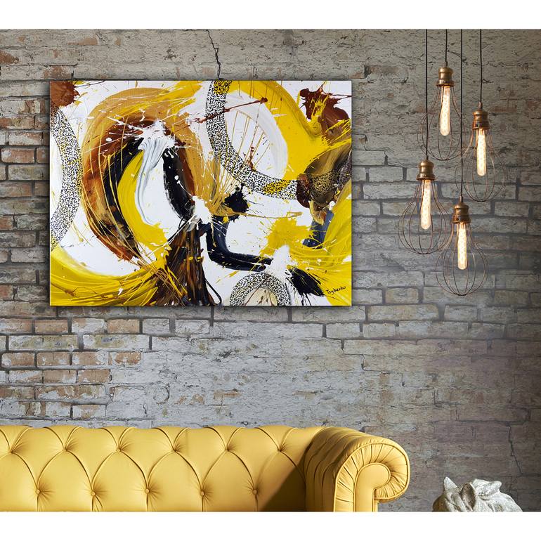 Original Abstract Expressionism Abstract Painting by Yuriy Tsybenko