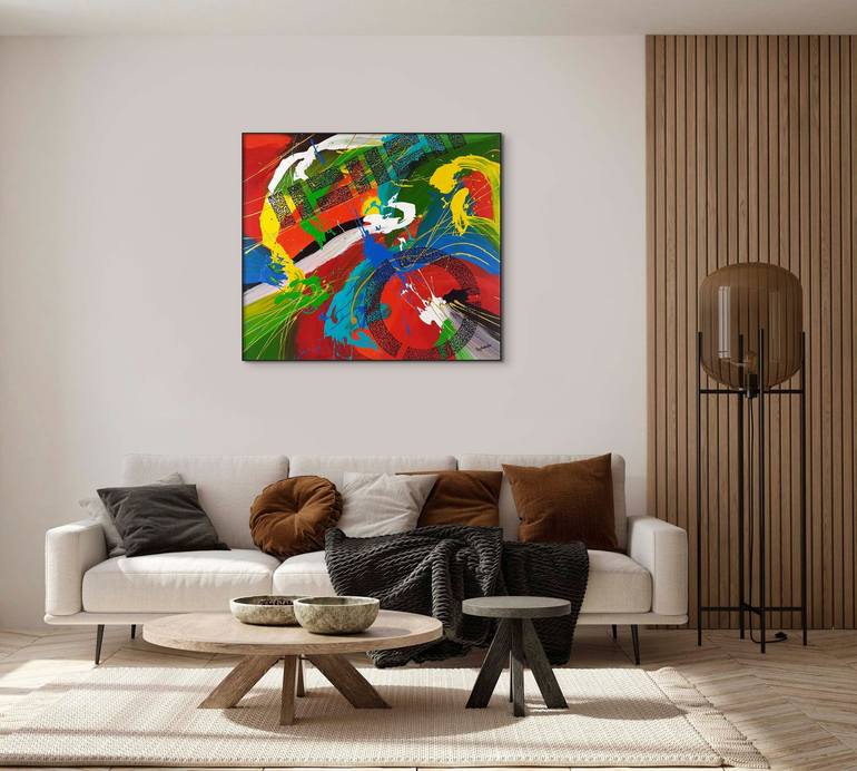 Original Abstract Expressionism Abstract Painting by Yuriy Tsybenko