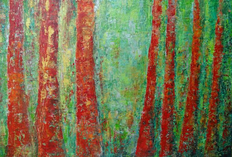 Original Impressionism Nature Painting by Corinne Foucouin