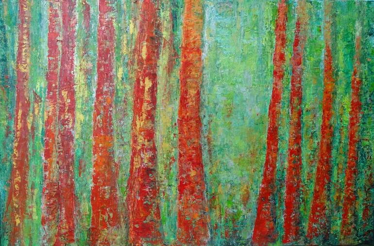 Original Impressionism Nature Painting by Corinne Foucouin