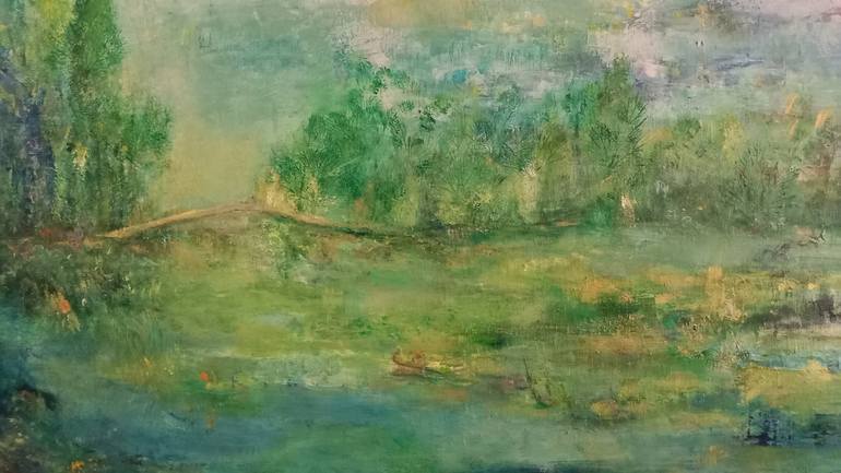 Original Impressionism Landscape Painting by Corinne Foucouin