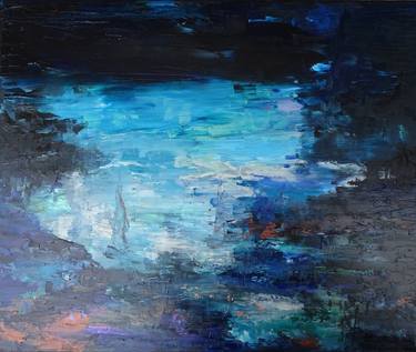 Print of Abstract Expressionism Seascape Paintings by Corinne Foucouin