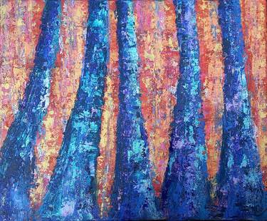 Original Abstract Expressionism Nature Paintings by Corinne Foucouin