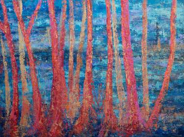 Print of Abstract Expressionism Tree Paintings by Corinne Foucouin