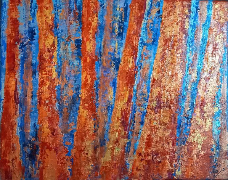 Original Abstract Painting by Corinne Foucouin