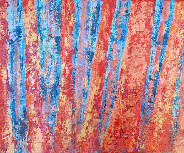 Original Abstract Expressionism Abstract Painting by Corinne Foucouin