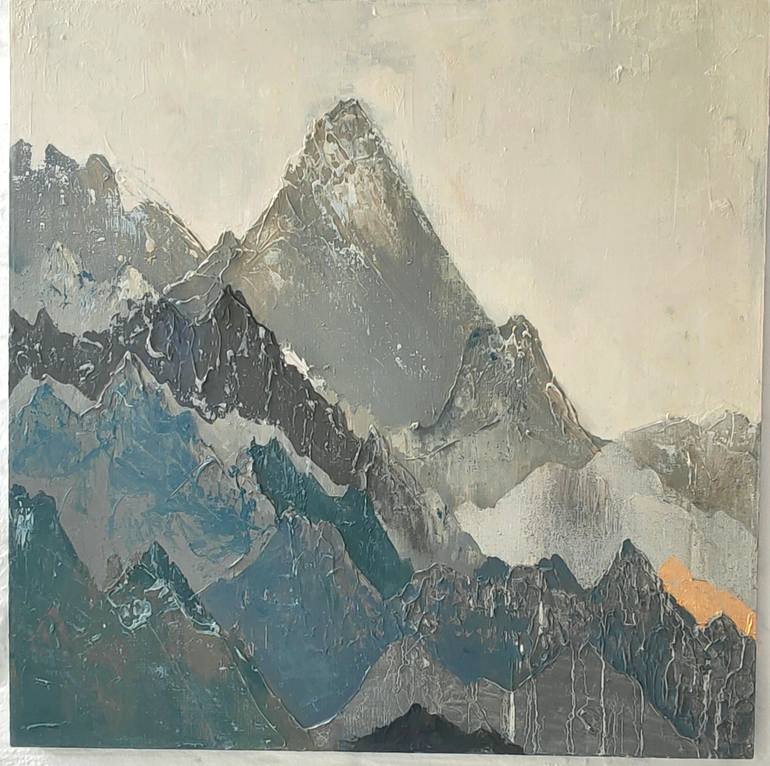 Original Abstract Expressionism Landscape Painting by Olga Konopleva