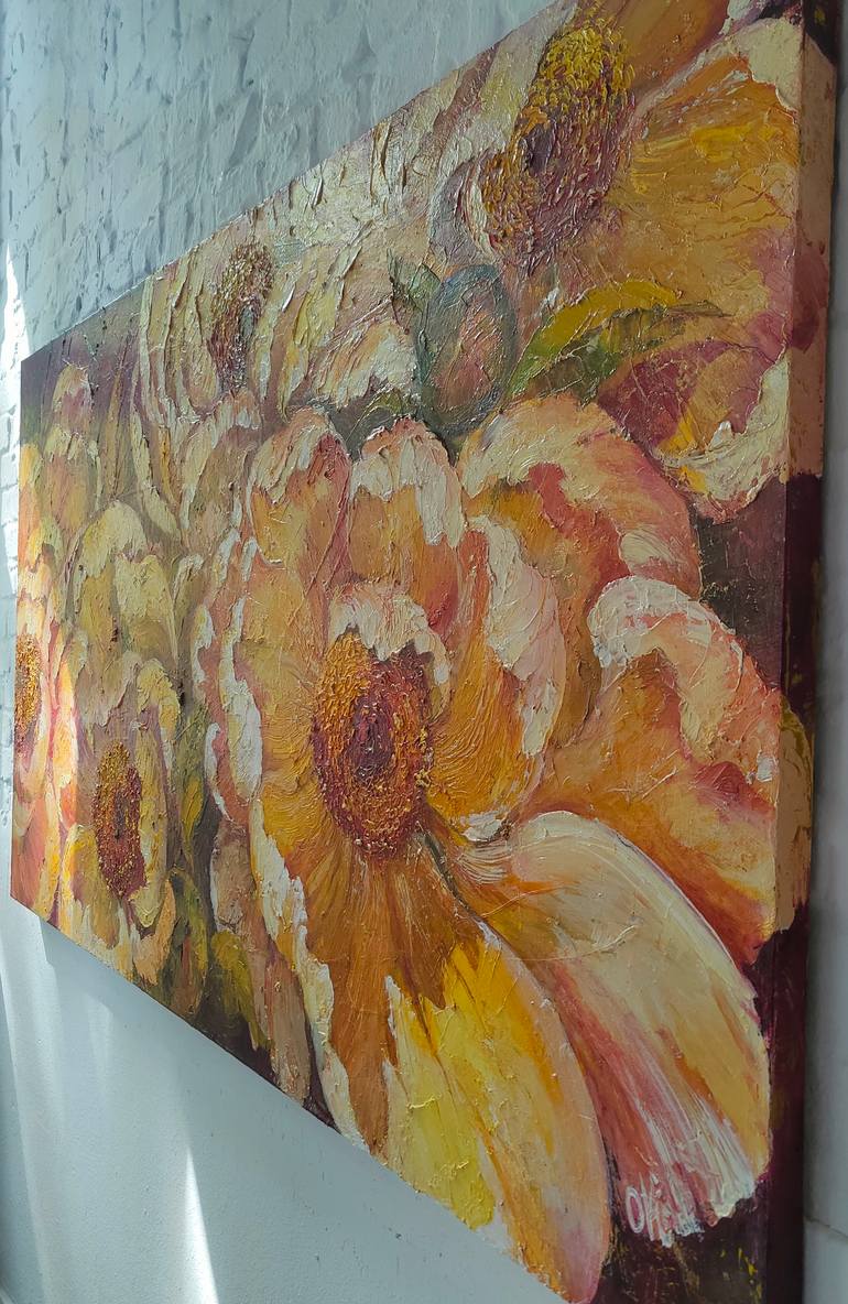 Original Abstract Expressionism Botanic Painting by Olga Konopleva