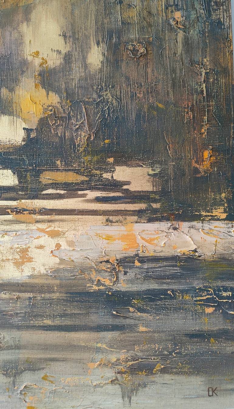 Original Abstract Expressionism Landscape Painting by Olga Konopleva