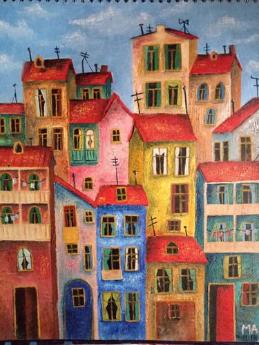 Print of Architecture Paintings by Maham Anum