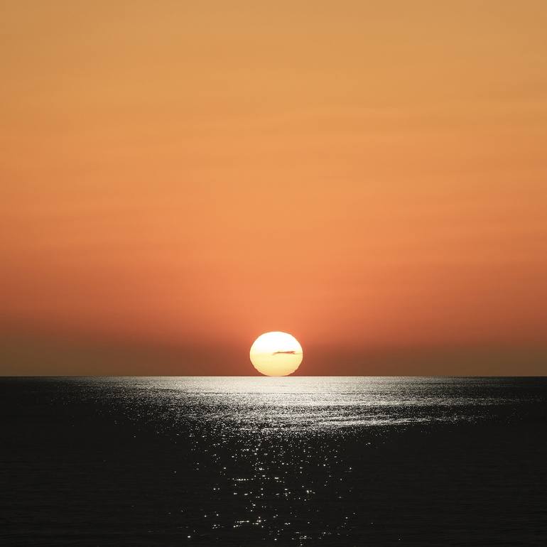 Original Seascape Photography by Carlos Canet Fortea | Minimalism Art on Paper | An Andalusian Sun