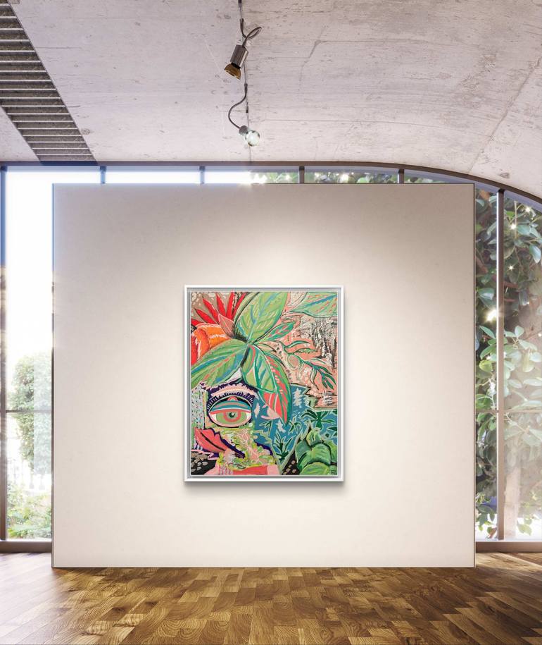 Original Abstract Botanic Mixed Media by Freddy Chacin
