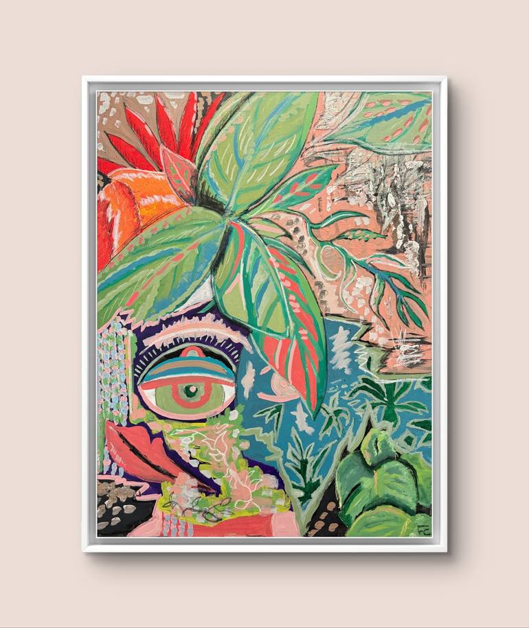 Original Abstract Botanic Mixed Media by Freddy Chacin