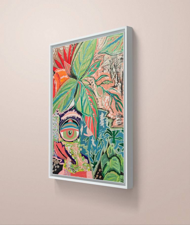 Original Abstract Botanic Mixed Media by Freddy Chacin