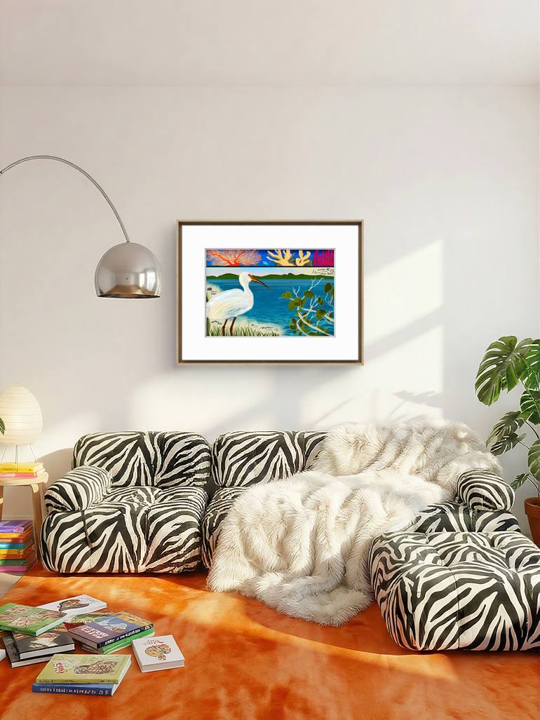Original Abstract Expressionism Seascape Printmaking by Freddy Chacin