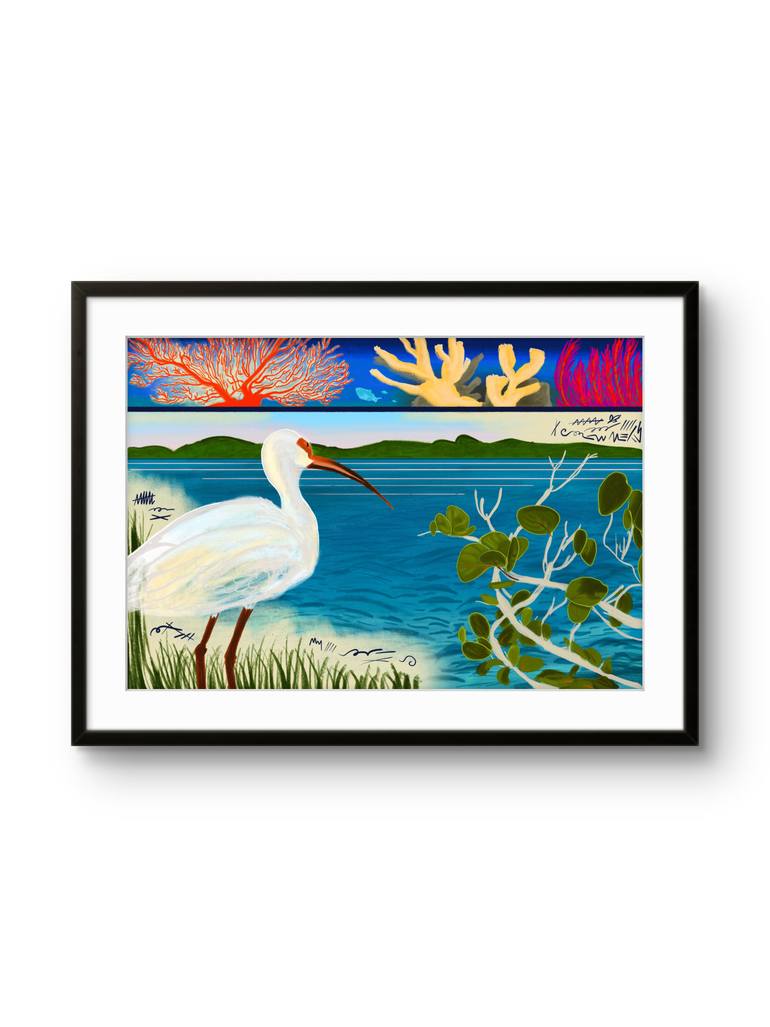 Original Abstract Expressionism Seascape Printmaking by Freddy Chacin
