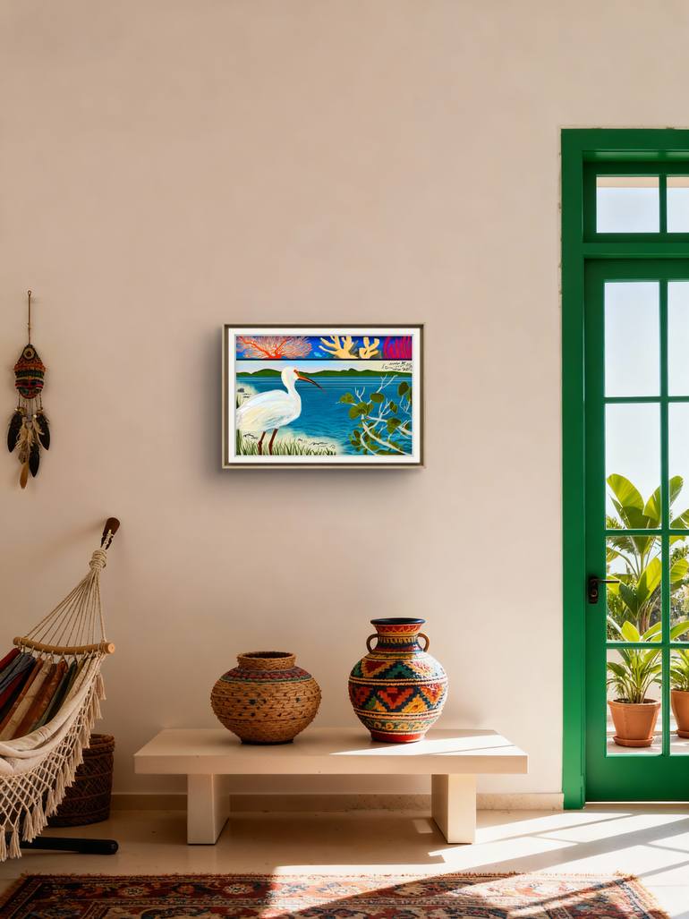 Original Abstract Expressionism Seascape Printmaking by Freddy Chacin