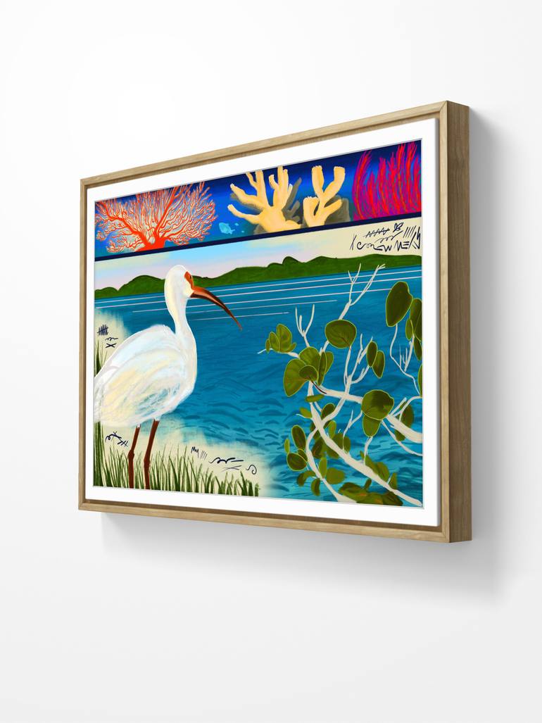 Original Abstract Expressionism Seascape Printmaking by Freddy Chacin