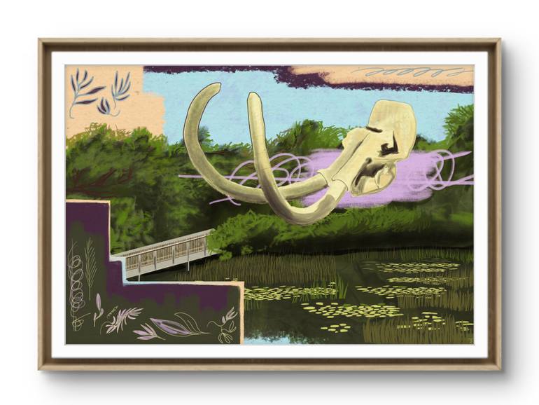 Original Abstract Expressionism Wildlife Digital by Freddy Chacin