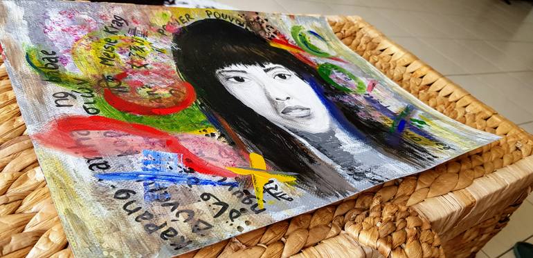 Original Abstract Expressionism Women Painting by Divya Jose
